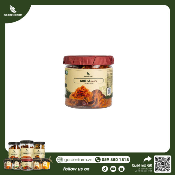 Khô Gà Bơ Tỏi GARDEN FARM Hũ 110g