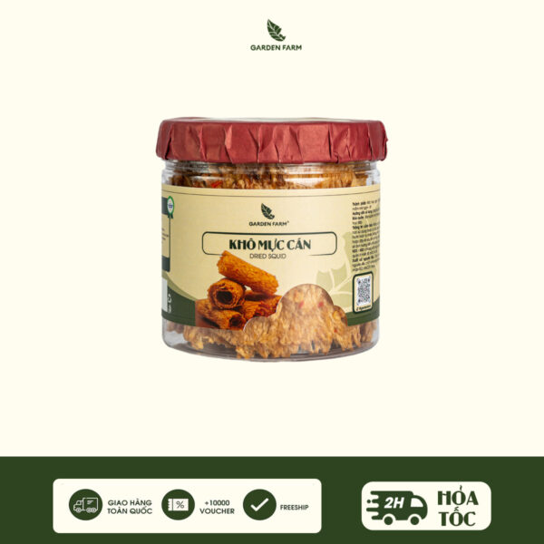 Khô mực cán GARDEN FARM Hũ 110g