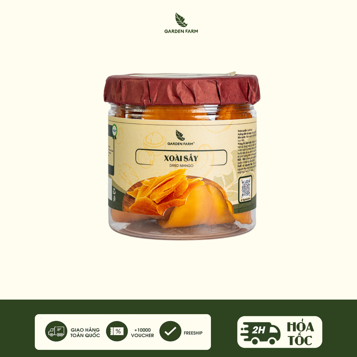 Xoài sấy hũ GARDEN FARM Hũ 150g