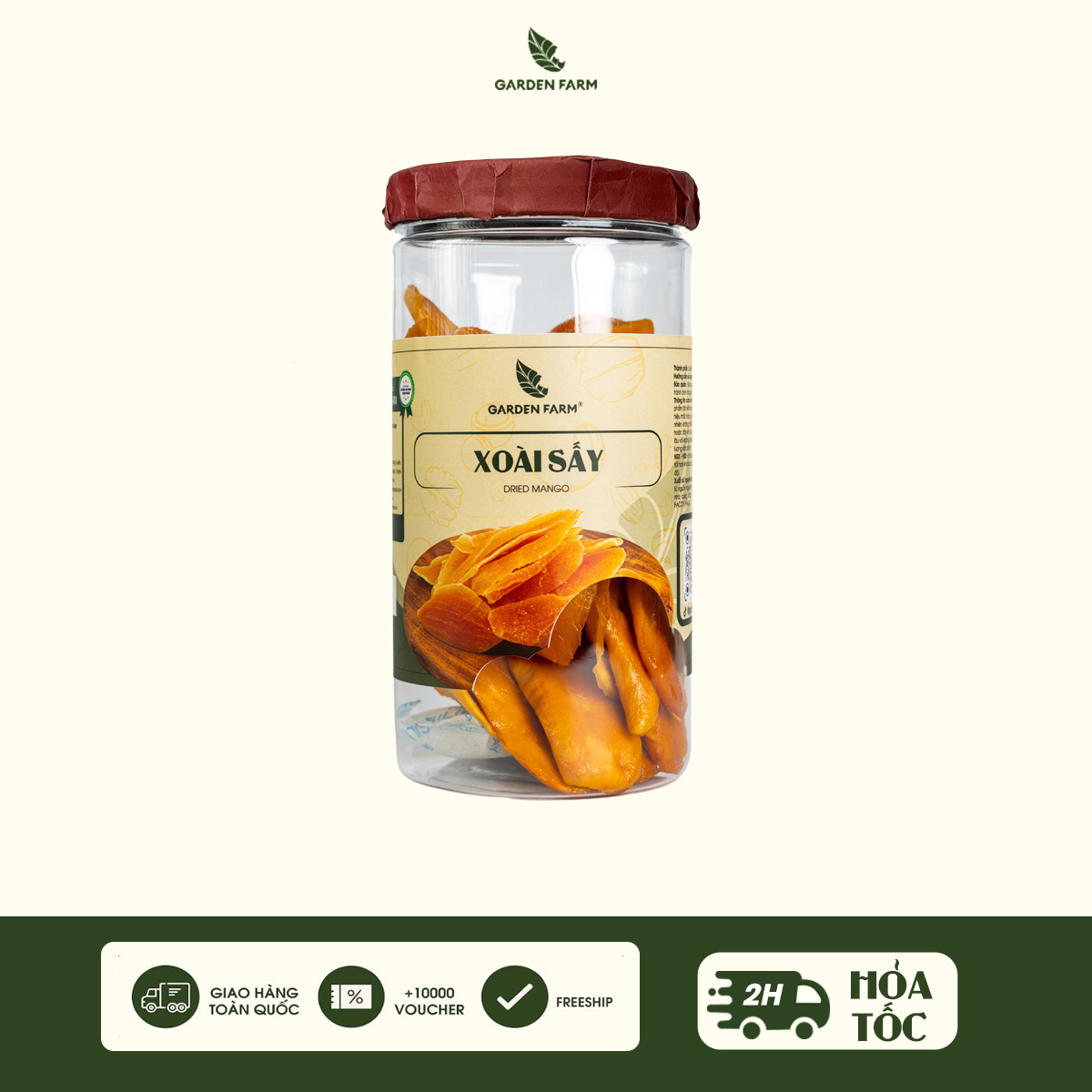 Xoài sấy hũ GARDEN FARM Hũ 500g