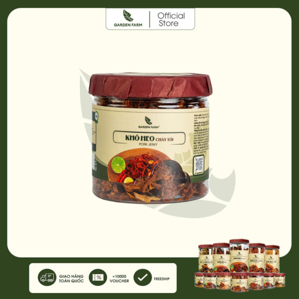 Khô heo cháy tỏi GARDEN FARM Hũ 110g