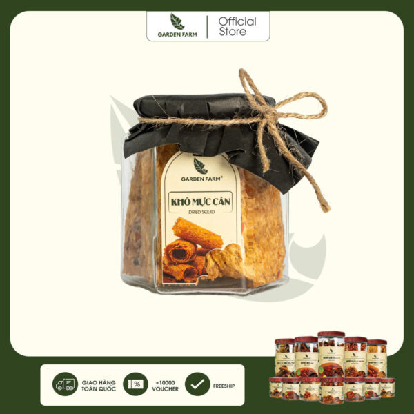 Khô mực cán GARDEN FARM Hũ thuỷ tinh 90g