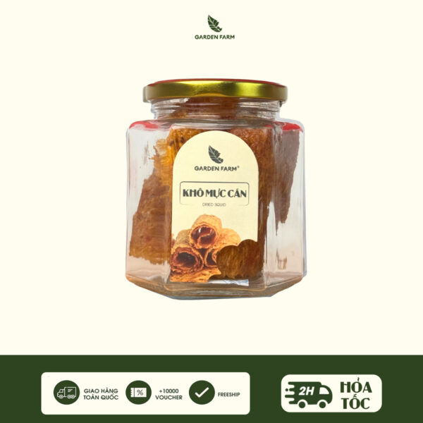 Khô mực cán GARDEN FARM Hũ thuỷ tinh 90g