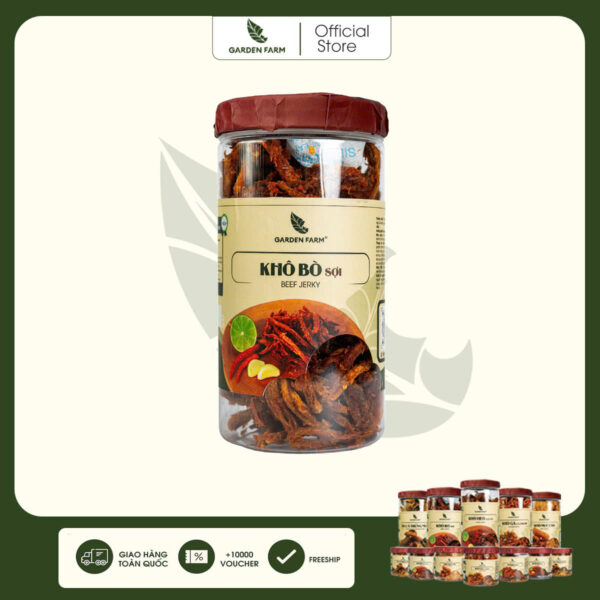 Khô Bò Sợi GARDEN FARM Hũ 300g