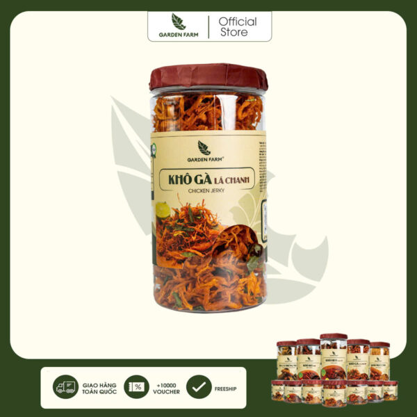 Khô Gà Lá Chanh GARDEN FARM Hũ 250g
