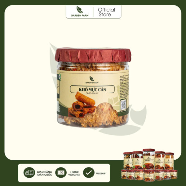 Khô mực cán GARDEN FARM Hũ 110g