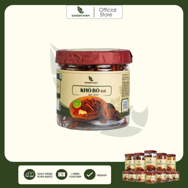 Khô Bò Sợi GARDEN FARM Hũ 150g
