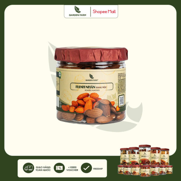 Hạt hạnh nhân GARDEN FARM hũ 150g