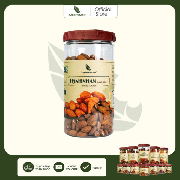 Hạt hạnh nhân GARDEN FARM hũ 500g