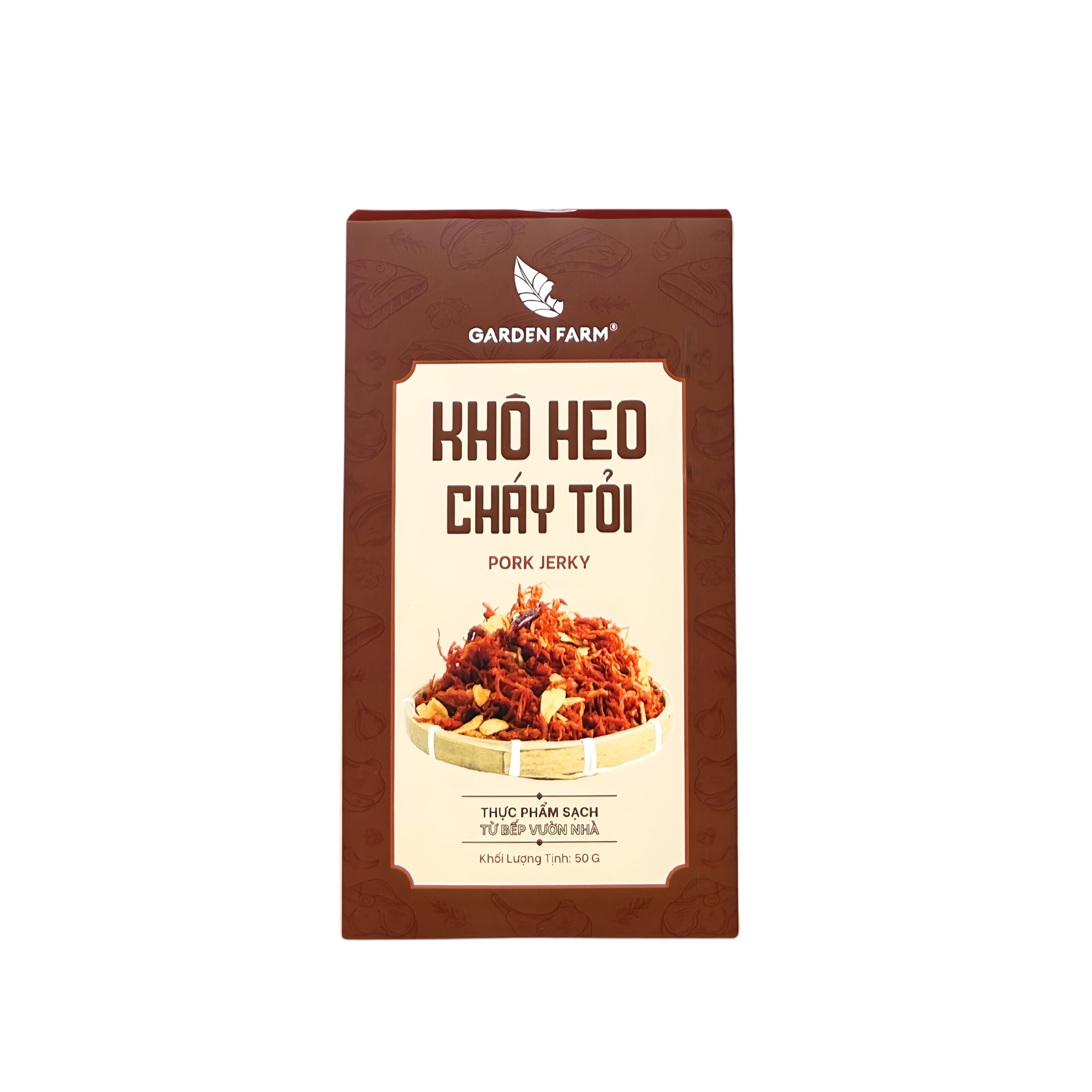 Khô heo cháy tỏi 50gr - Hộp Giấy GARDEN FARM - Ảnh 3