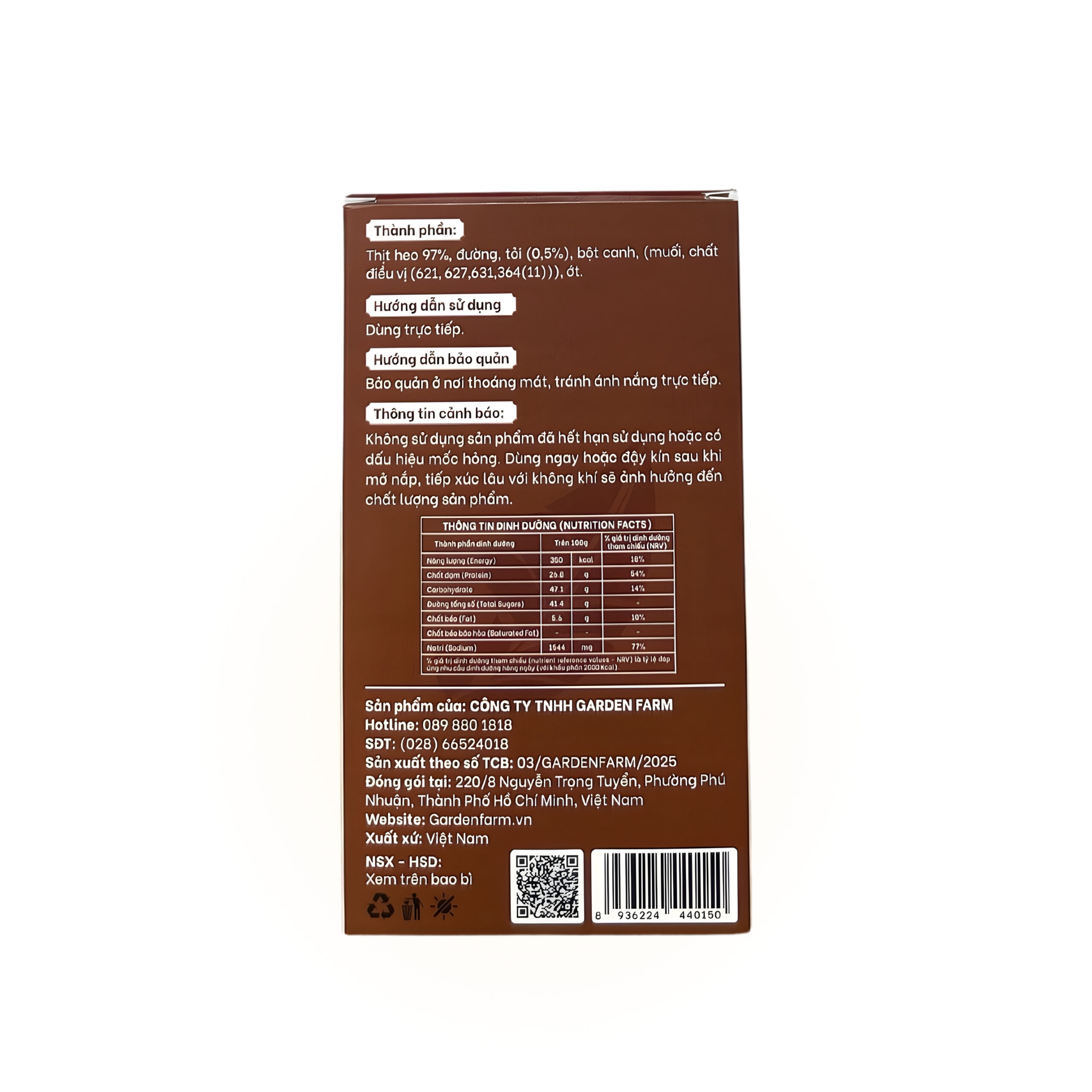Khô heo cháy tỏi 50gr - Hộp Giấy GARDEN FARM - Ảnh 4