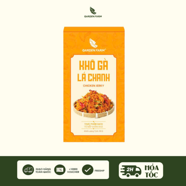 Khô gà lá chanh 50g – Hộp Giấy Garden Farm