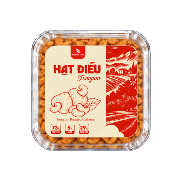 Hạt Điều TomYum GARDEN FARM Hộp 100g